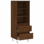 Tall brown oak plywood sideboard 40x36x110 cm by vidaXL, Sideboards - Ref: Foro24-831515, Price: 65,28 €, Discount: %