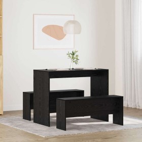 Conjunto de comedor 2 pcs Roble negro 97 x 47 x 75 cm