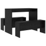 Conjunto de comedor 2 pcs Roble negro 97 x 47 x 75 cm