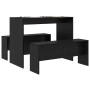 Conjunto de comedor 2 pcs Roble negro 97 x 47 x 75 cm
