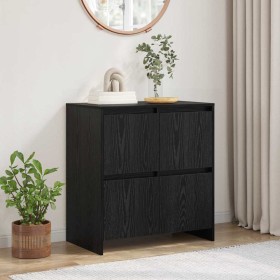 Vitrina Roble negro 70 x 41 x 75 cm Madera contrachapada