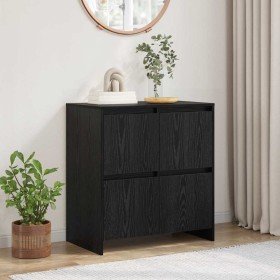 Vitrina Roble negro 70 x 41 x 75 cm Madera contrachapada en Aparadores | Comprar online en Foro24