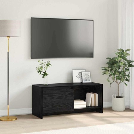 Soporte de TV Roble negro 90 x 35 x 40 cm Madera contrachapada