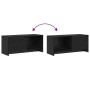 Soporte de TV Roble negro 90 x 35 x 40 cm Madera contrachapada