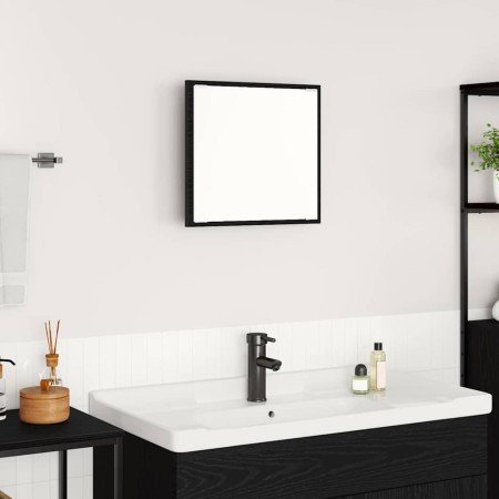 Espejo de baño LED con espejo Roble Negro 40 x 37 x 8.5 cm en Tocadores de baño | Comprar online en Foro24