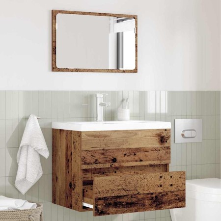 Conjunto de Muebles de Baño 2 pcs Madera Vieja 57 x 37 x 45 cm