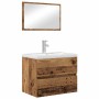 Conjunto de Muebles de Baño 2 pcs Madera Vieja 57 x 37 x 45 cm