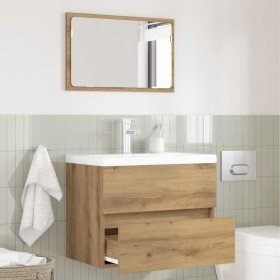Conjunto de Muebles de Baño con cajón 2 pcs Roble artesanal
