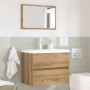 Conjunto de Muebles de Baño con cajón 2 pcs Roble artesanal