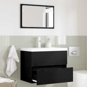 Conjunto de Muebles de Baño 2 pcs Roble Negro 57 x 37 x 45 cm