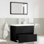 Conjunto de Muebles de Baño 2 pcs Roble Negro 57 x 37 x 45 cm