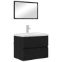 Conjunto de Muebles de Baño 2 pcs Roble Negro 57 x 37 x 45 cm