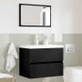 Conjunto de Muebles de Baño 2 pcs Roble Negro 57 x 37 x 45 cm