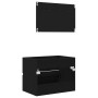 Conjunto de Muebles de Baño 2 pcs Roble Negro 57 x 37 x 45 cm