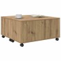 Mesa de Café Roble artisan 75 x 75 x 38 cm Madera contrachapada