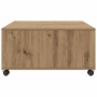 Mesa de Café Roble artisan 75 x 75 x 38 cm Madera contrachapada