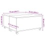 Mesa de Café Roble artisan 75 x 75 x 38 cm Madera contrachapada