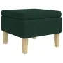 Hocker mit Holzbeinen, gepolstert mit dunkelgrünem Stoff von vidaXL, Klapphocker und Stühle - Ref: Foro24-329431, Preis: 75,7...
