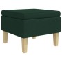 Taburete con patas de madera tapizado tejido verde oscuro | Foro24.es | Tu tienda online para hogar, jardín y más Foro24.es