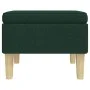 Stool with wooden legs upholstered in dark green fabric by vidaXL, Folding stools and chairs - Ref: Foro24-329431, Price: 75,...
