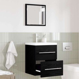 Juego de muebles de baño con cajón Negro 41 x 38,5 x 48 cm en Muebles de baño | Comprar online en Foro24