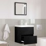 Armario de Baño con cajón Otro Roble Negro 41 x 38.5 x 45 cm