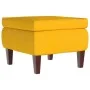 Stool with wooden legs and yellow velvet. by vidaXL, Folding stools and chairs - Ref: Foro24-329464, Price: 72,06 €, Discount: %