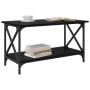 Mesa de Café Roble negro 80 x 45 x 45.5 cm Madera contrachapada