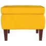 Stool with wooden legs and yellow velvet. by vidaXL, Folding stools and chairs - Ref: Foro24-329464, Price: 72,06 €, Discount: %
