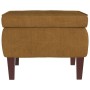 Hocker mit Holzbeinen aus braunem Samt von vidaXL, Klapphocker und Stühle - Ref: Foro24-329465, Preis: 63,69 €, Rabatt: %