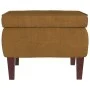 Stool with brown velvet wooden legs by vidaXL, Folding stools and chairs - Ref: Foro24-329465, Price: 76,86 €, Discount: %