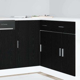 Gabinete Base de Esquina de Cocina con puerta Riga Roble negro en Armarios de cocina | Comprar online en Foro24
