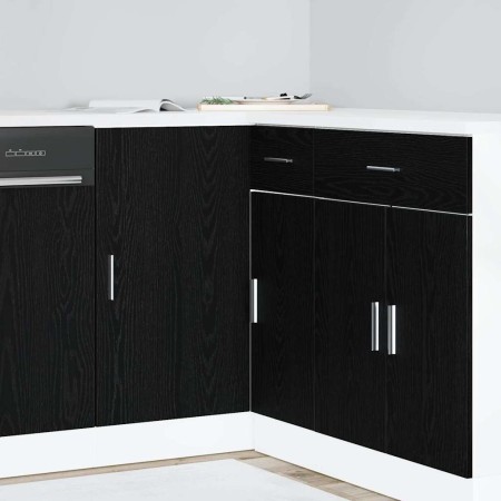 Gabinete Base de Esquina de Cocina con puerta Riga Roble negro