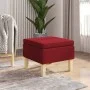 Taburete con patas de madera tapizado tela rojo tinto von vidaXL, Klapphocker und Stühle - Ref: Foro24-329428, Preis: 78,46 €...