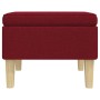 Taburete con patas de madera tapizado tela rojo tinto von vidaXL, Klapphocker und Stühle - Ref: Foro24-329428, Preis: 79,90 €...