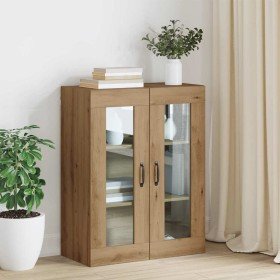 Armario de pared colgante Marrón 69.5 x 34 x 90 cm