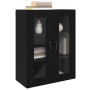 Armario de pared colgante Negro 69.5 x 34 x 90 cm