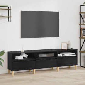 Gabinete de TV con cajón Roble Negro 150 x 30 x 45 cm en Muebles TV | Comprar online en Foro24