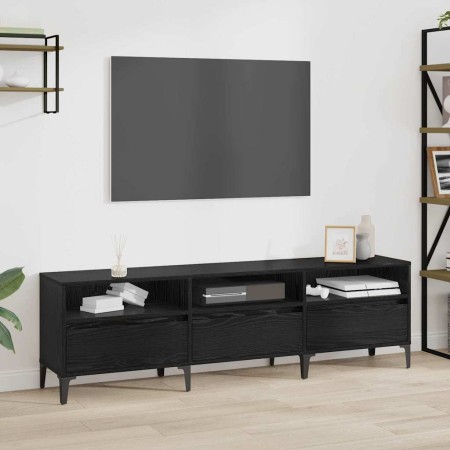 Gabinete de TV Roble negro 150 x 30 x 44,5 cm