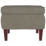 Hocker mit Beinen aus hellem grauem Samt und Holz. von vidaXL, Klapphocker und Stühle - Ref: Foro24-329457, Preis: 83,51 €, R...