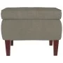 Hocker mit Beinen aus hellem grauem Samt und Holz. von vidaXL, Klapphocker und Stühle - Ref: Foro24-329457, Preis: 81,89 €, R...