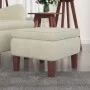 Hocker mit cremefarbenen Samtbeinen aus Holz von vidaXL, Klapphocker und Stühle - Ref: Foro24-329466, Preis: 80,88 €, Rabatt: %