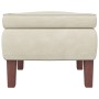 Hocker mit cremefarbenen Samtbeinen aus Holz von vidaXL, Klapphocker und Stühle - Ref: Foro24-329466, Preis: 82,35 €, Rabatt: %