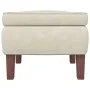 Hocker mit cremefarbenen Samtbeinen aus Holz von vidaXL, Klapphocker und Stühle - Ref: Foro24-329466, Preis: 80,88 €, Rabatt: %