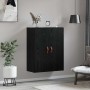Armario de pared Negro 69.5 x 34 x 90 cm Madera contrachapada
