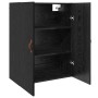 Armario de pared Negro 69.5 x 34 x 90 cm Madera contrachapada