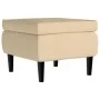 Taburete con patas de madera terciopelo crema de vidaXL, Taburetes y sillas plegables - Ref: Foro24-329445, Precio: 76,96 €, ...