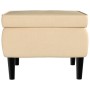 Hocker mit Holzbeinen aus cremefarbenem Samt von vidaXL, Klapphocker und Stühle - Ref: Foro24-329445, Preis: 78,57 €, Rabatt: %