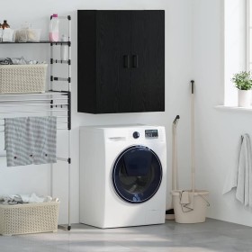 Armario de pared Negro 69.5 x 34 x 90 cm Madera contrachapada