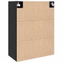 Armario de pared Negro 69.5 x 34 x 90 cm Madera contrachapada